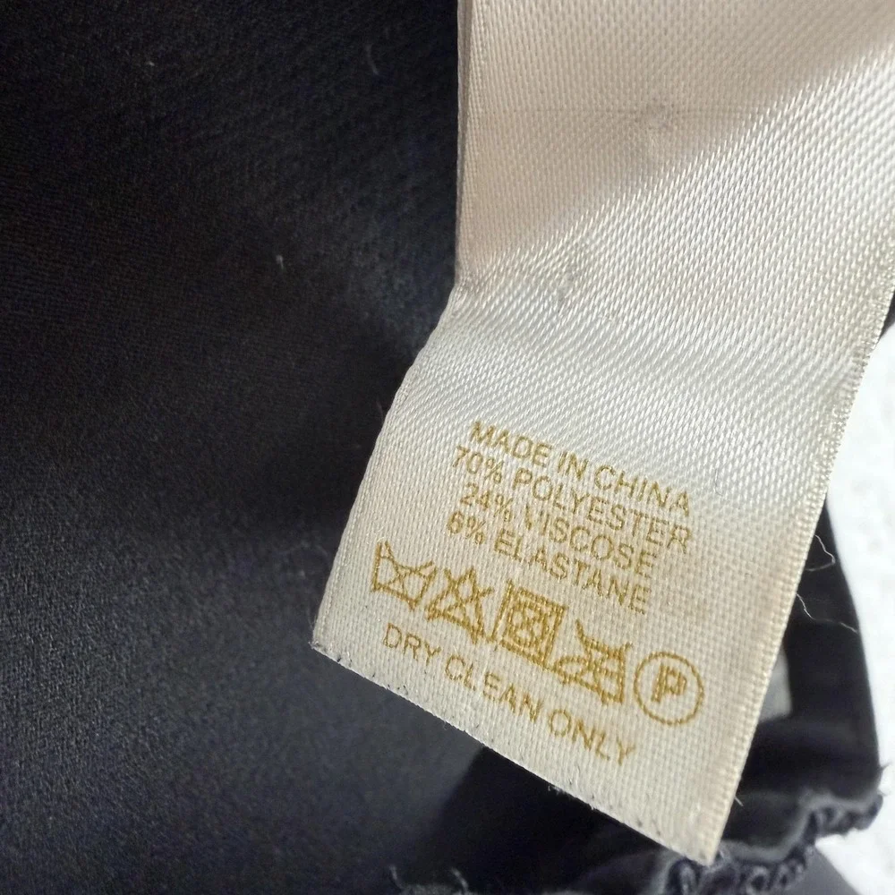 Kate Spade New York Pants‎ Womens 2 Black Elastic Waist Tapered Dress Trouser